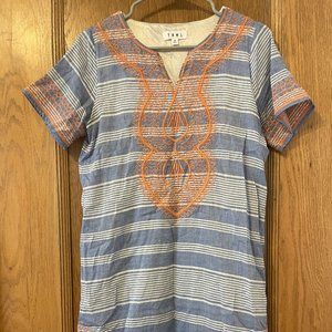 THML blue, orange, white summer dress